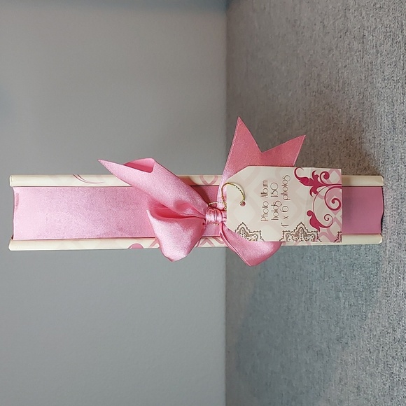 Pink Off White Grey Floral Patterned 4x6 Photo Album Book Binder NWT - Picture 2 of 6